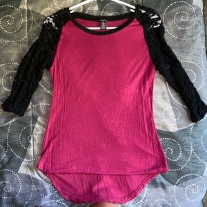 Black and maroon lace- size XS